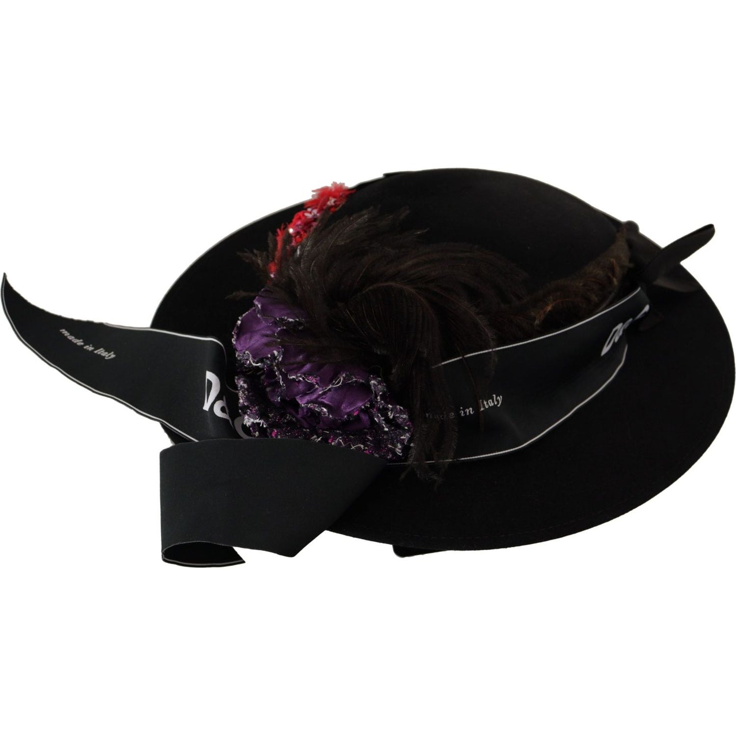 Dolce & Gabbana Elegant Wide Brim Black Hat Dolce & Gabbana Black