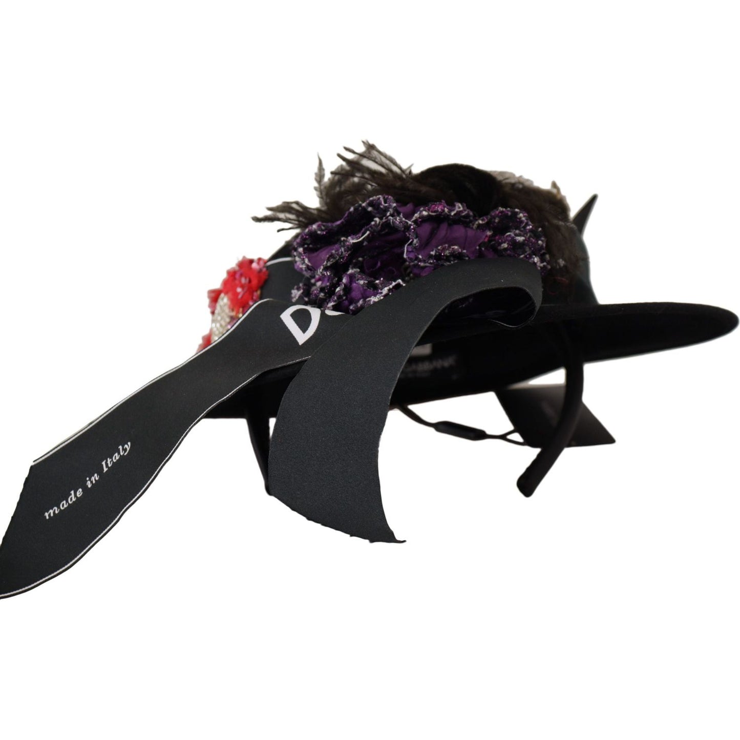 Dolce & Gabbana Elegant Wide Brim Black Hat Dolce & Gabbana Black