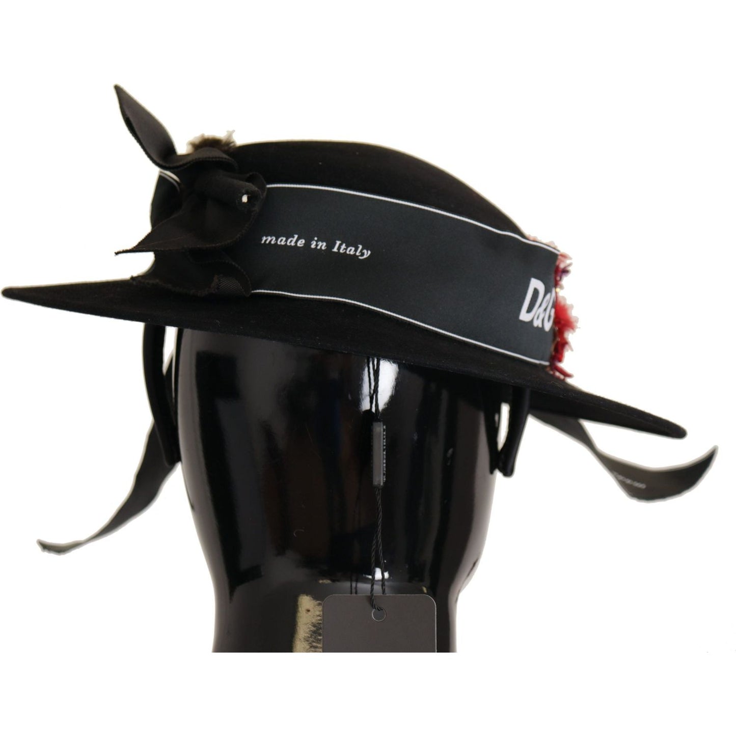 Dolce & Gabbana Elegant Wide Brim Black Hat Dolce & Gabbana Black