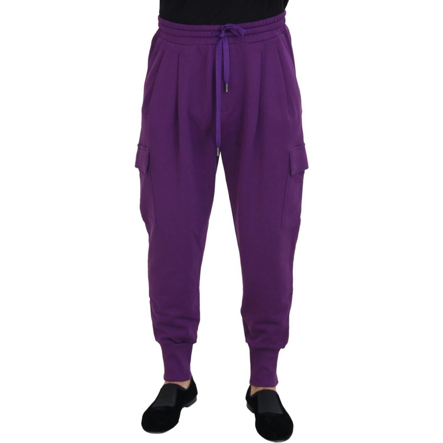 Dolce & Gabbana Purple Cotton Cargo Sweatpants Jogging Pants PAN74243 - 52