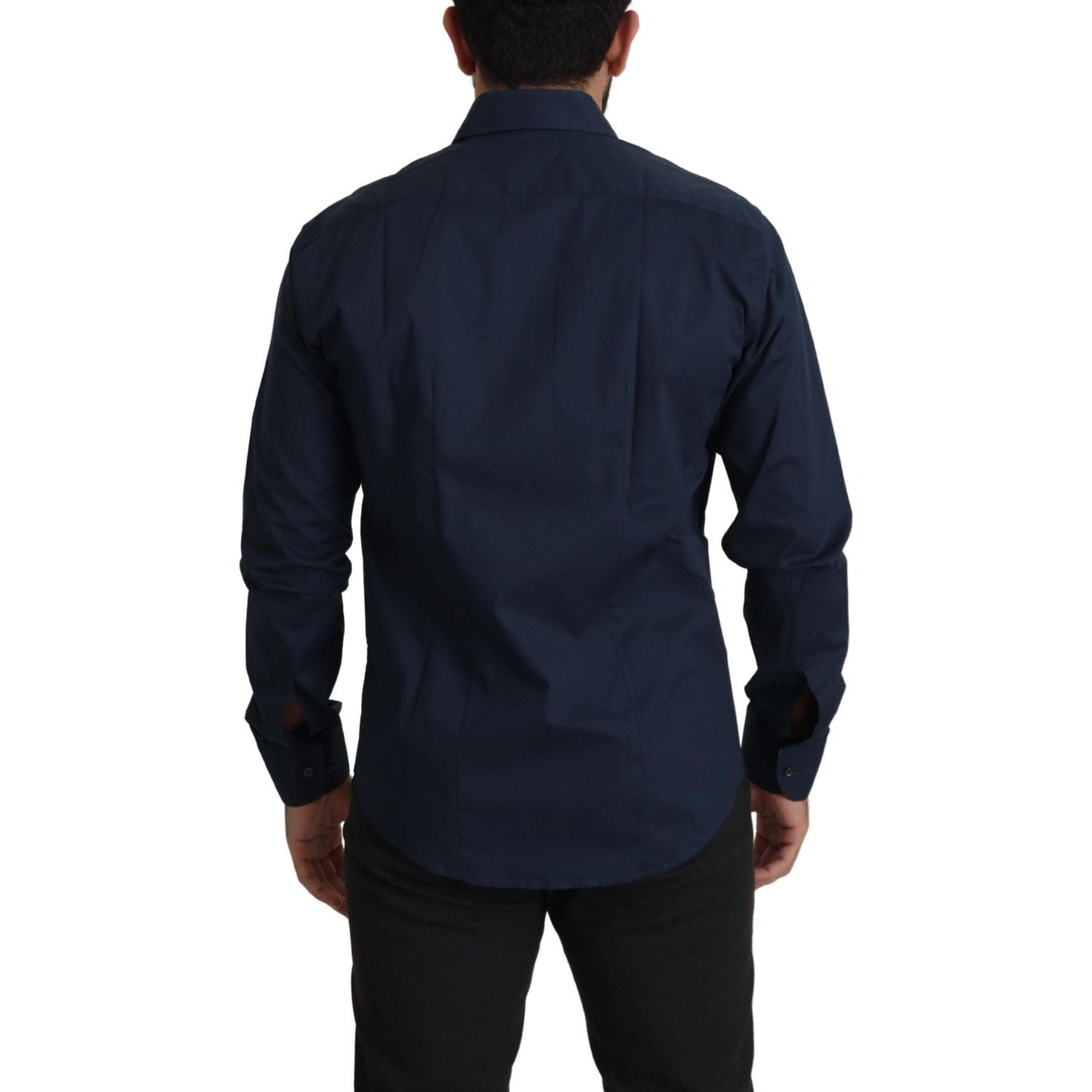 Roberto Cavalli Navy Elegance Cotton Dress Shirt Roberto Cavalli Black