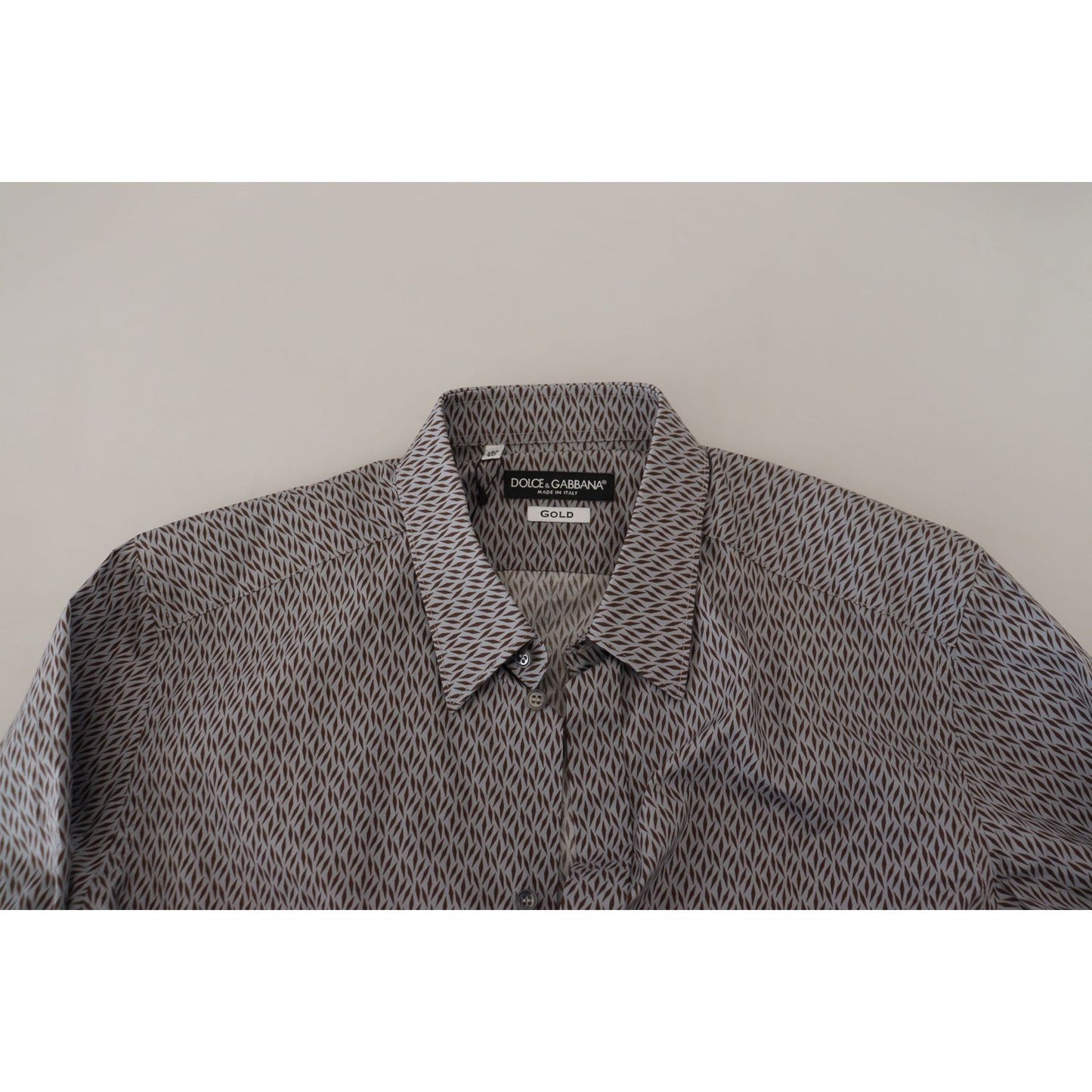 Dolce & Gabbana Elegant Slim Fit Formal Cotton Shirt Dolce & Gabbana Dark Gray