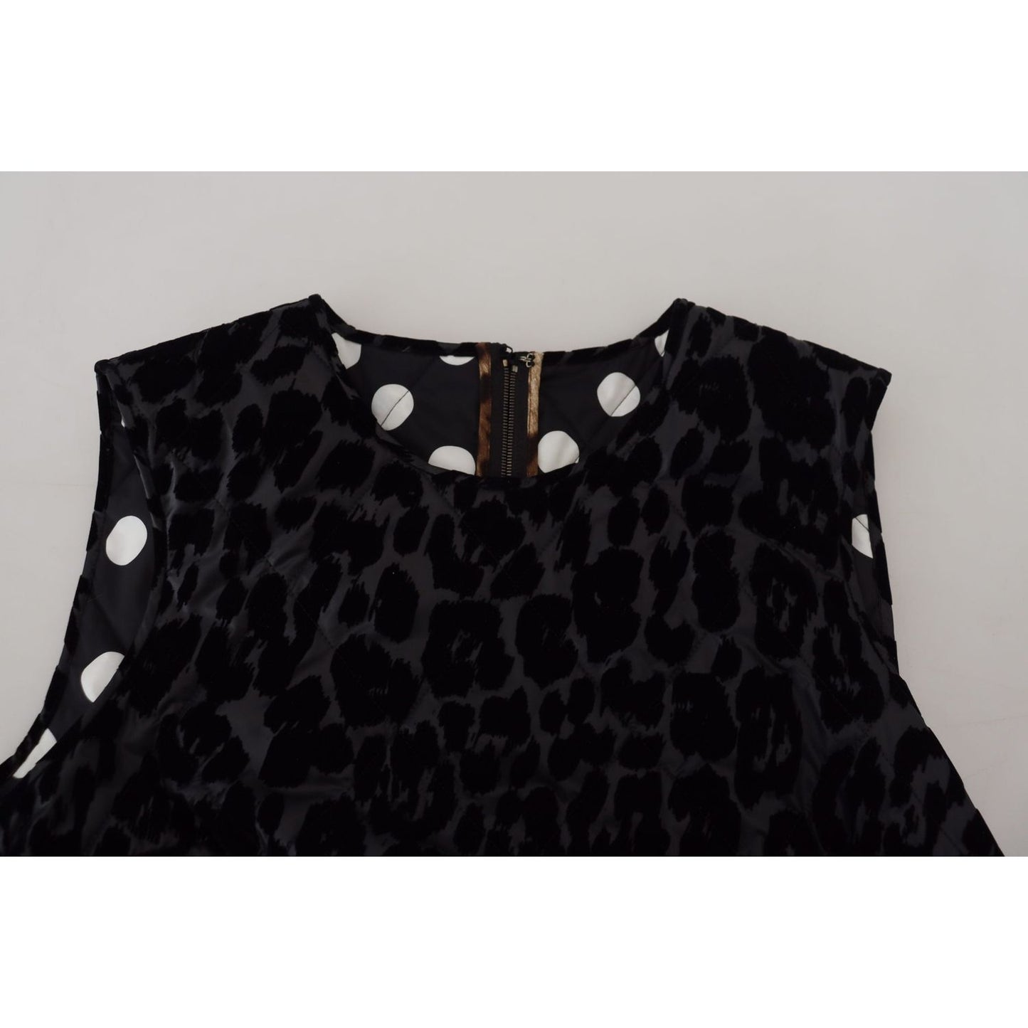 Dolce & Gabbana Elegant Leopard Pattern Mini Shift Dress Dolce & Gabbana Gray