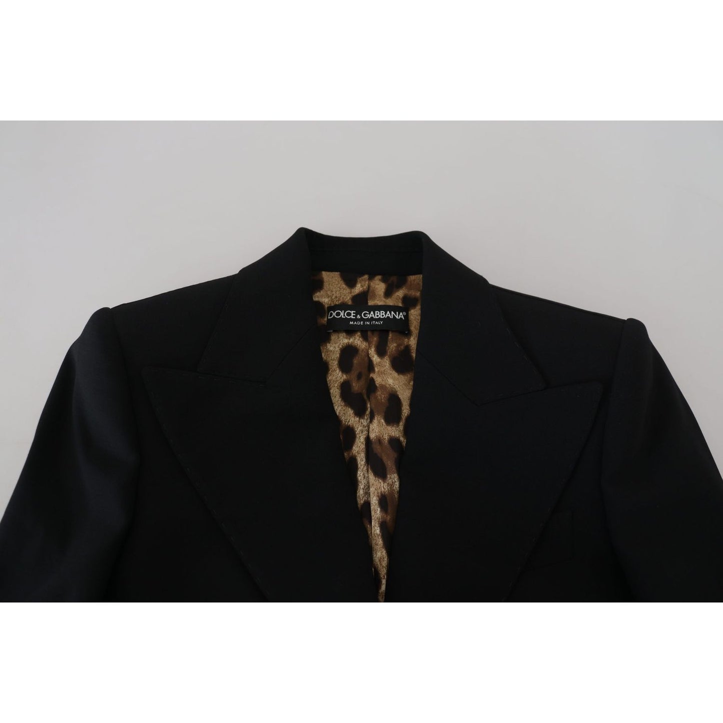 Dolce & Gabbana Elegant Black Stretch Wool Blazer Dolce & Gabbana Gray