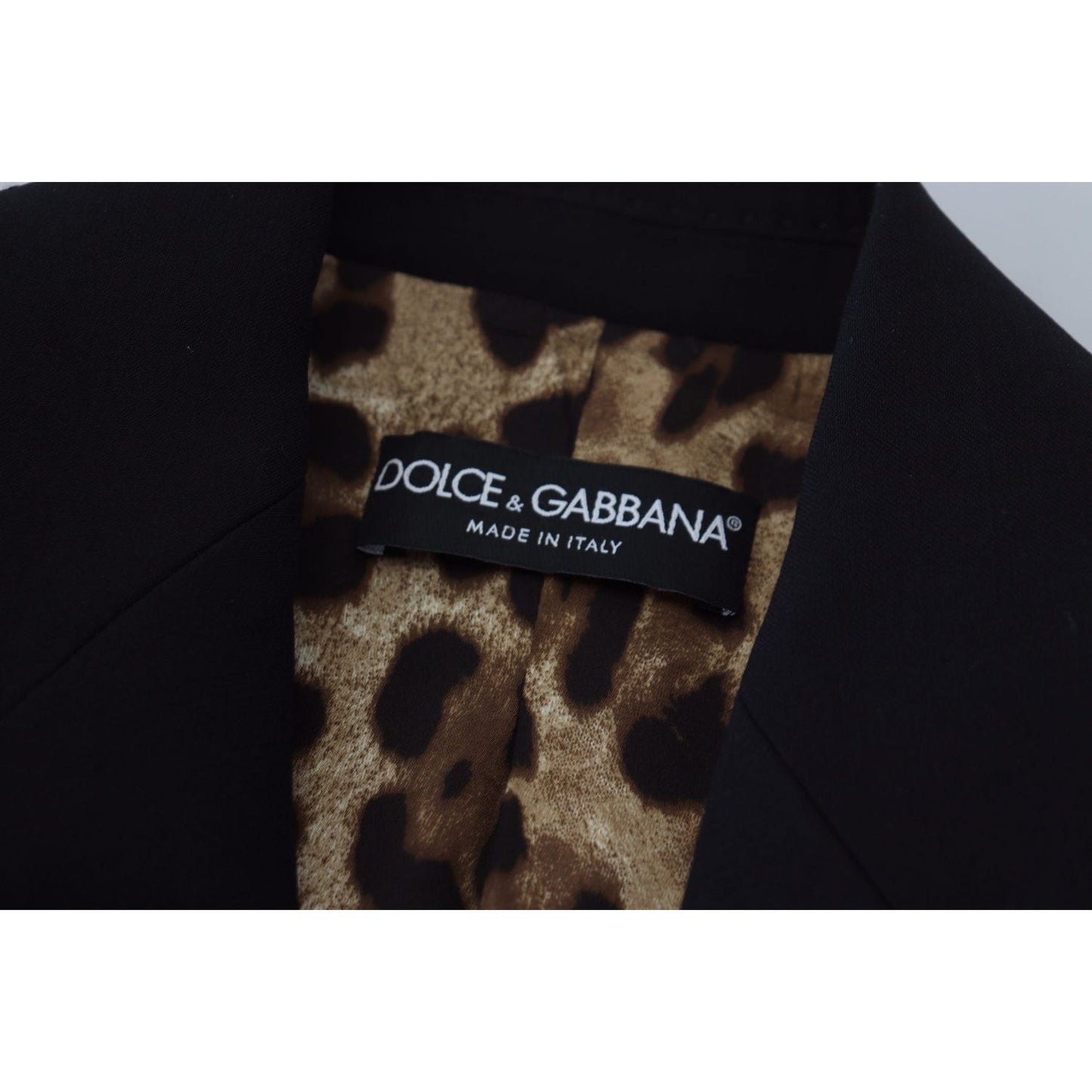 Dolce & Gabbana Elegant Black Stretch Wool Blazer Dolce & Gabbana Black