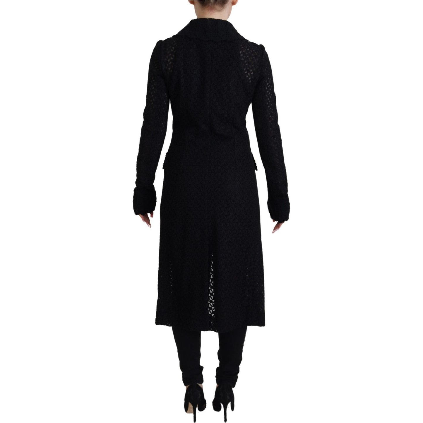 Dolce & Gabbana Classic Button Down Knitted Long Jacket Dolce & Gabbana Black