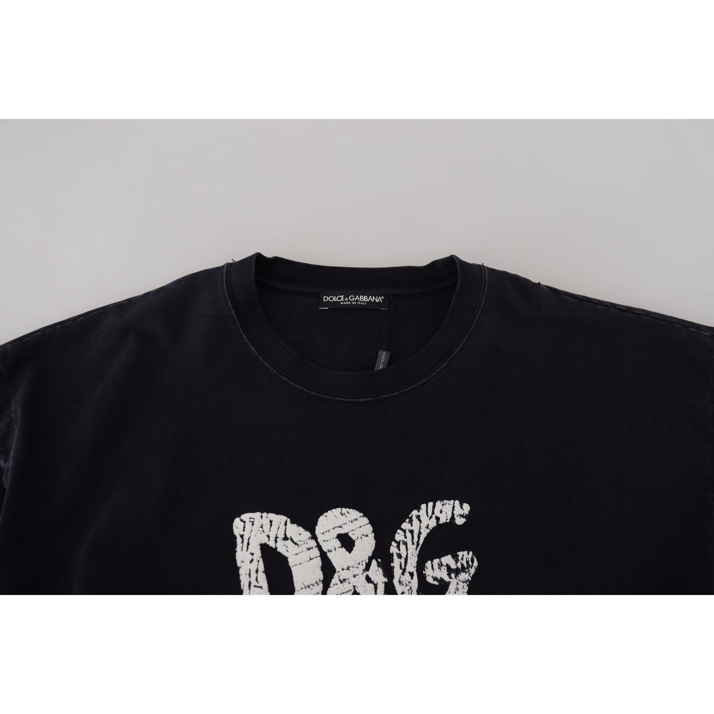 Dolce & Gabbana Elegant Cotton Round Neck Tee with Print Dolce & Gabbana Black