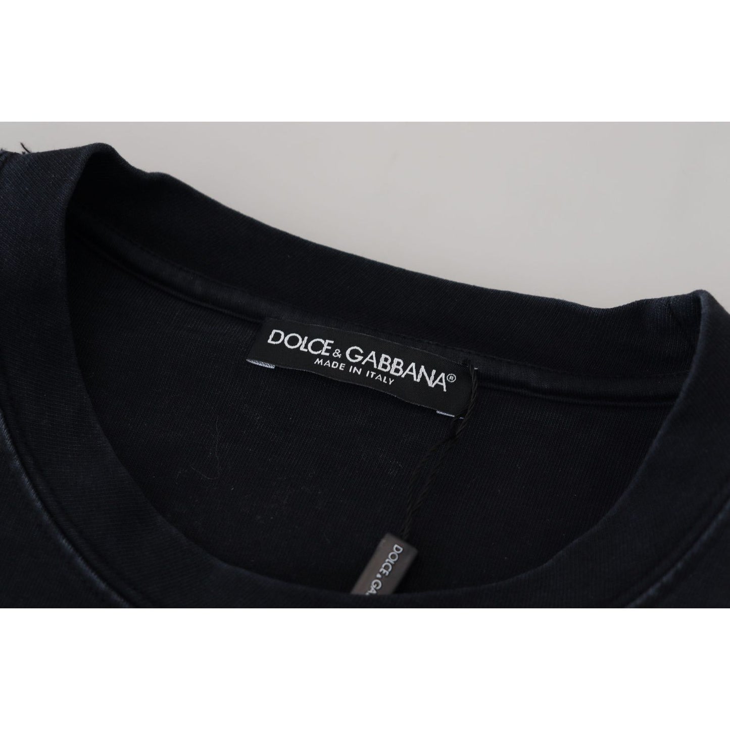 Dolce & Gabbana Elegant Cotton Round Neck Tee with Print Dolce & Gabbana Black