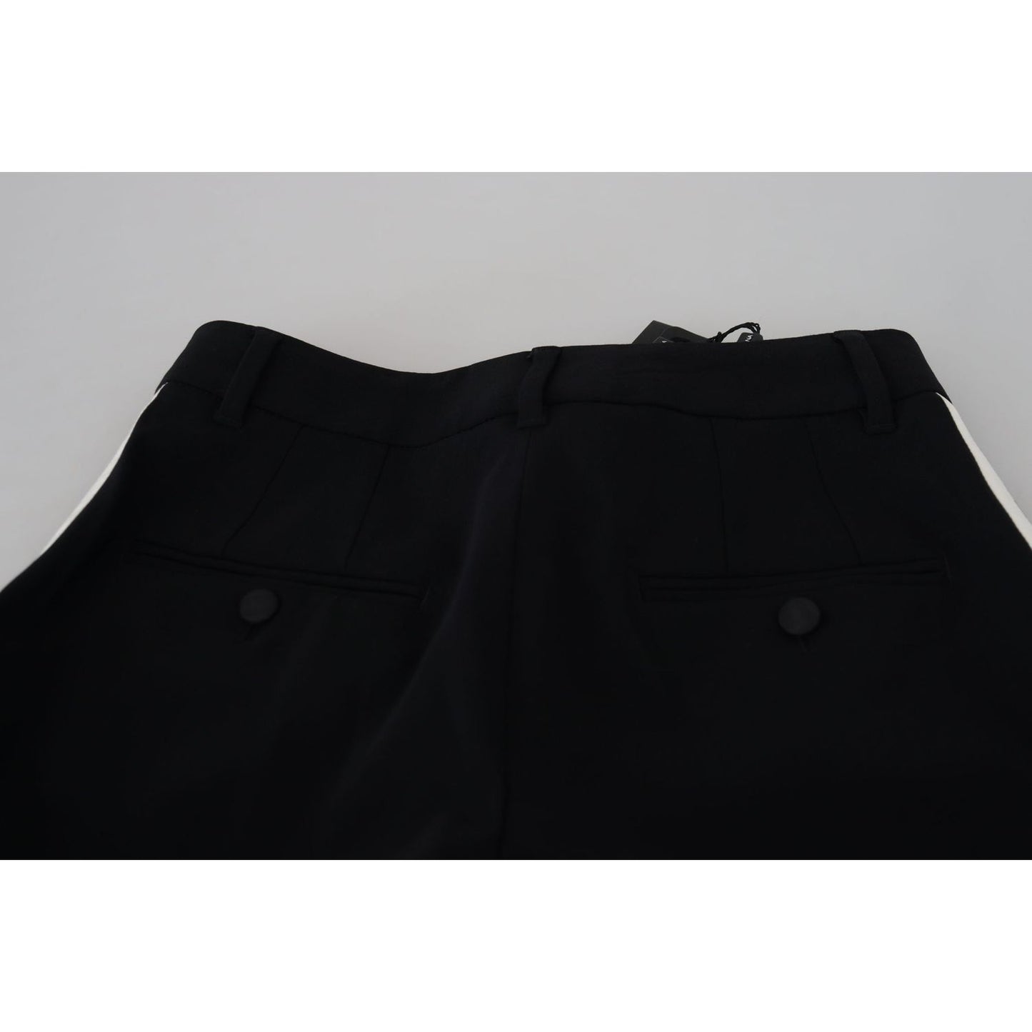 Dolce & Gabbana Elegant Black Wool-Silk Pants Dolce & Gabbana Black