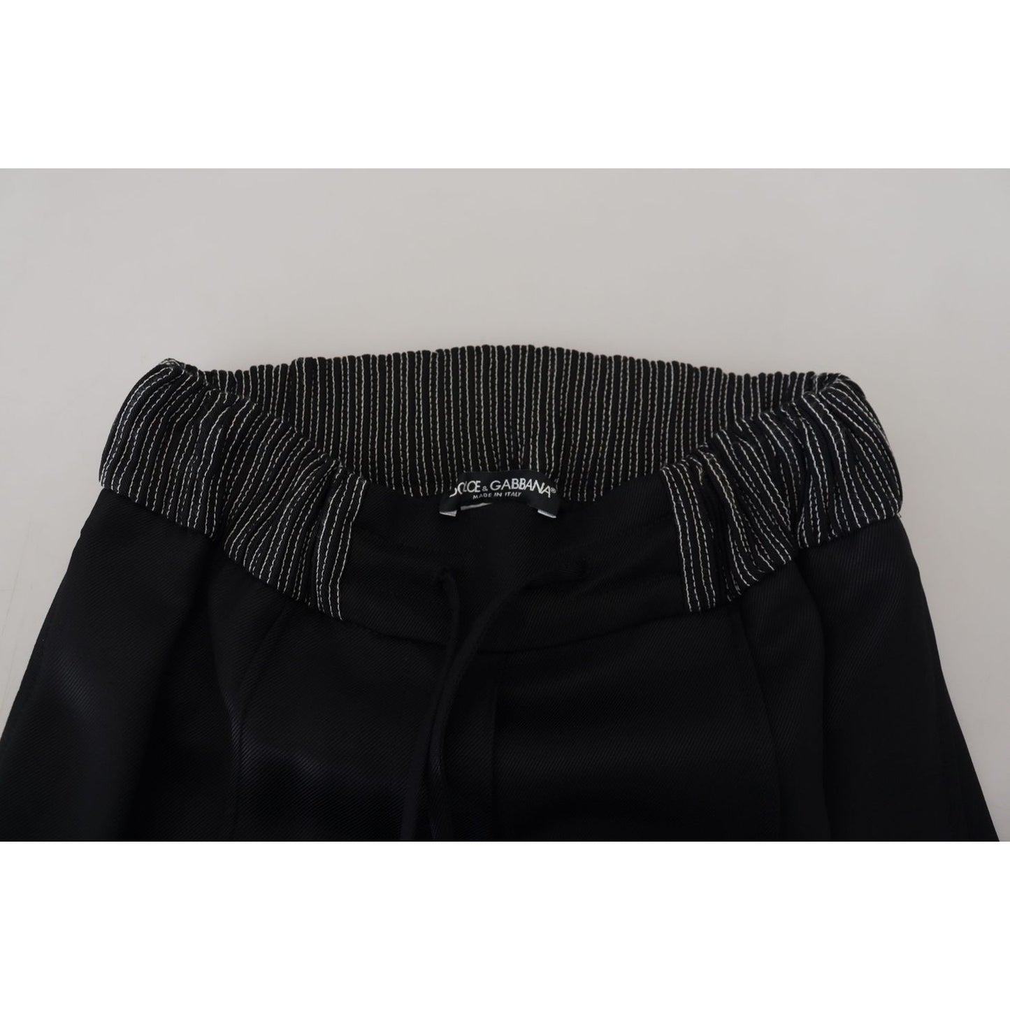 Dolce & Gabbana Elegant Black Cotton Pants Dolce & Gabbana Black