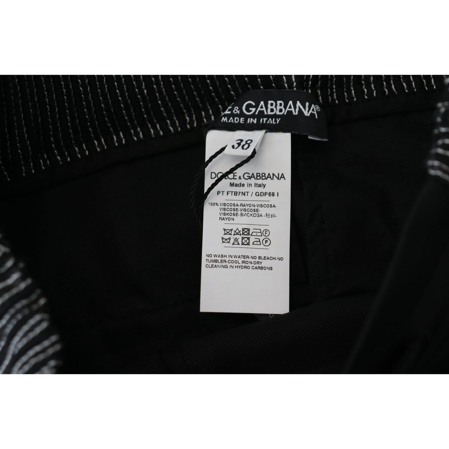 Dolce & Gabbana Elegant Black Cotton Pants Dolce & Gabbana Black