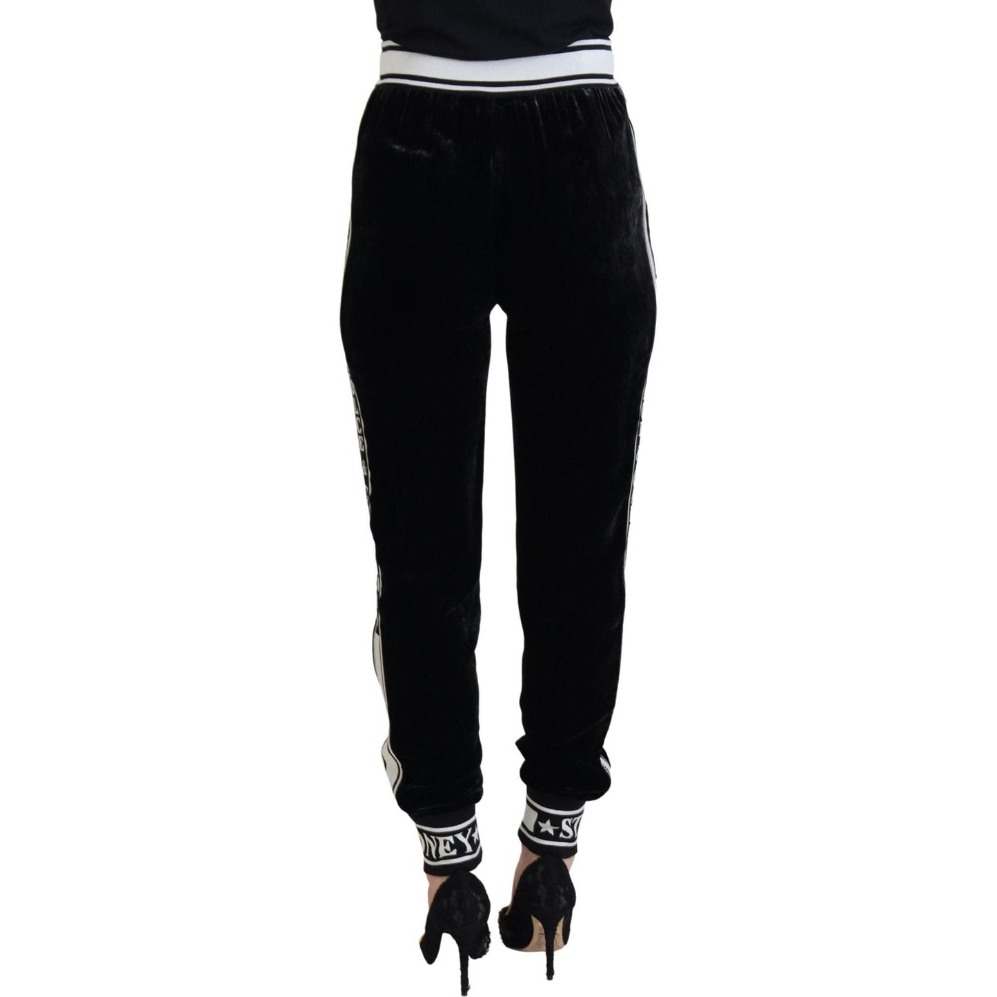 Dolce & Gabbana Elegant Velvet Pants - Timeless Black Luxury Dolce & Gabbana Black