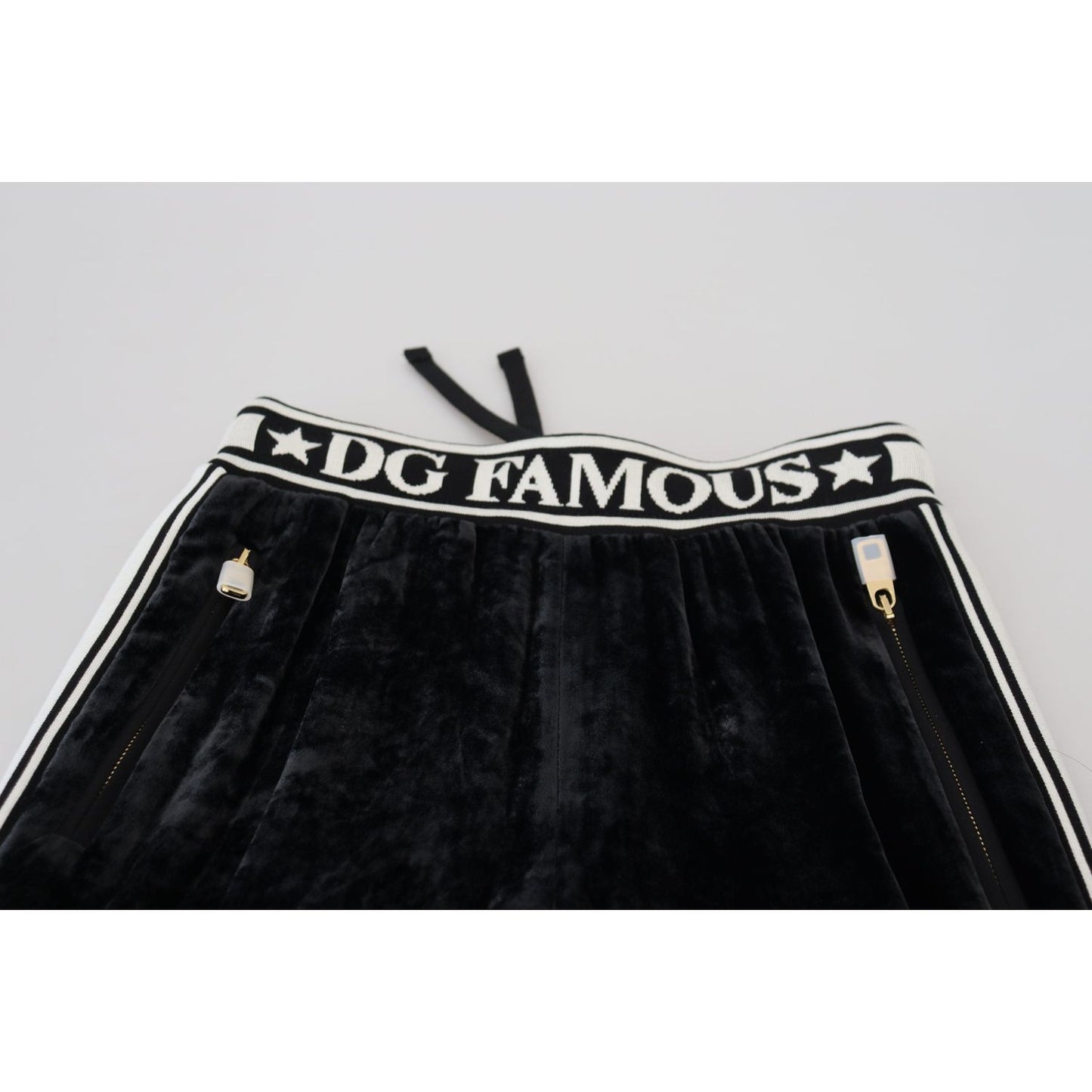 Dolce & Gabbana Elegant Velvet Pants - Timeless Black Luxury Dolce & Gabbana Light Gray