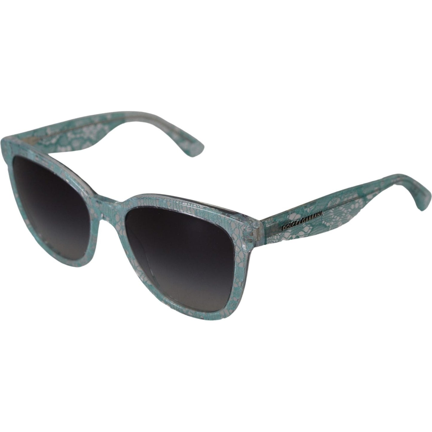 Dolce & Gabbana Sicilian Lace Crystal-Infused Sunglasses Dolce & Gabbana Dark Slate Gray