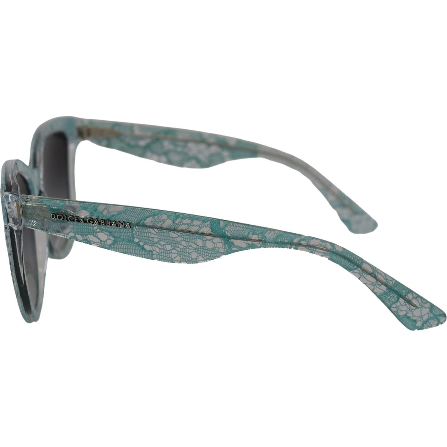 Dolce & Gabbana Sicilian Lace Crystal-Infused Sunglasses Dolce & Gabbana Slate Gray