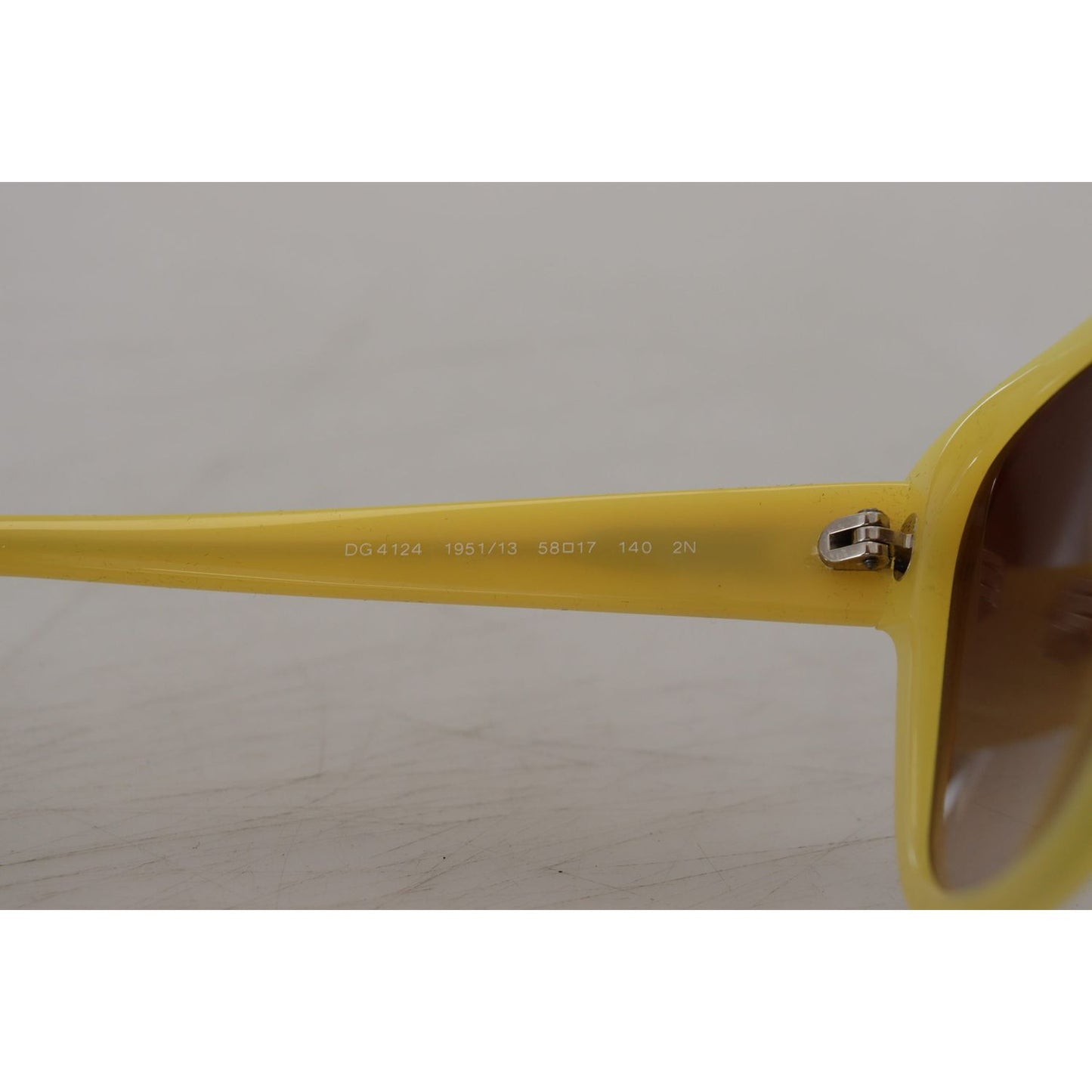 Dolce & Gabbana Chic Yellow Acetate Gradient Sunglasses Dolce & Gabbana Dark Gray