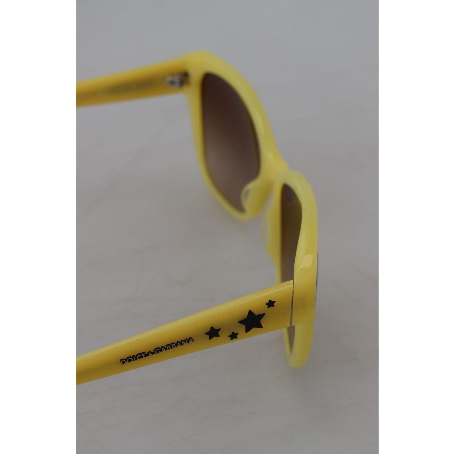 Dolce & Gabbana Chic Yellow Acetate Gradient Sunglasses Dolce & Gabbana Light Slate Gray