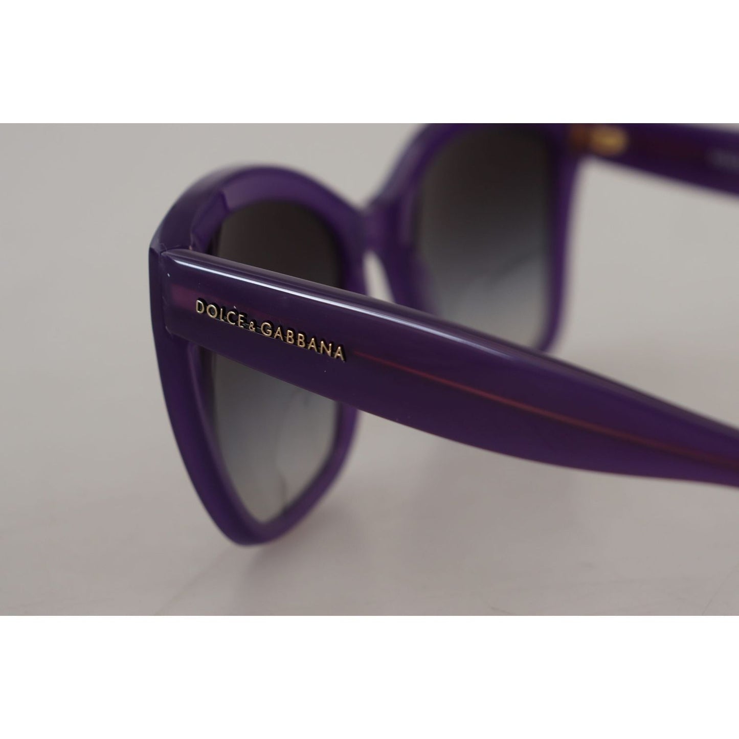 Dolce & Gabbana Elegant Purple Gradient Lens Sunglasses Dolce & Gabbana Dark Gray