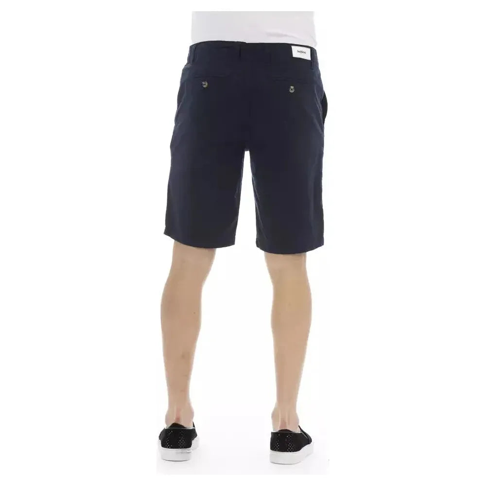 Baldinini Trend Blue Cotton Men Bermuda Short Baldinini Trend Dark Slate Gray