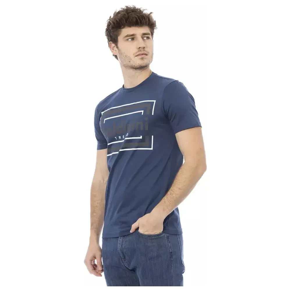 Baldinini Trend Blue Cotton Men T-Shirt Baldinini Trend Dark Slate Gray