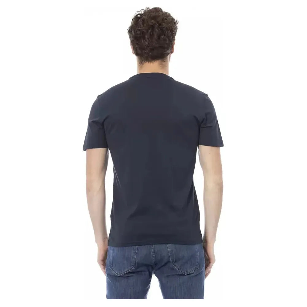 Baldinini Trend Blue Cotton Men T-Shirt Baldinini Trend Dark Slate Gray