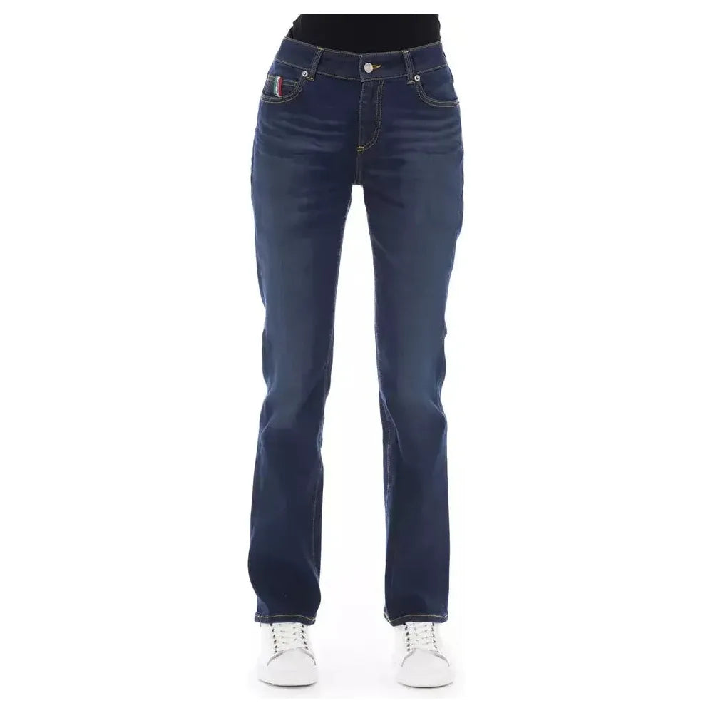 Baldinini Trend Blue Cotton Women Jeans Baldinini Trend Dark Slate Gray