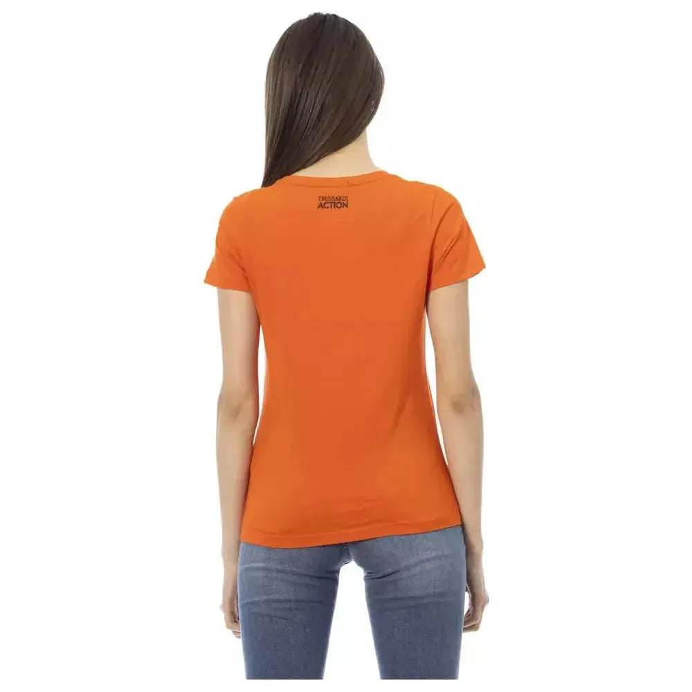Trussardi Action Orange Cotton Women T-Shirt Trussardi Action Chocolate