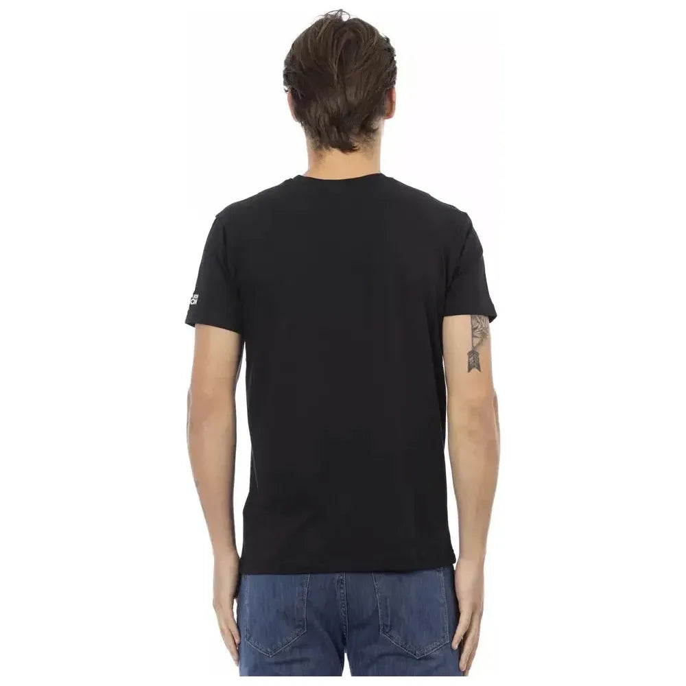 Trussardi Action Black Cotton Men's T-Shirt Trussardi Action Dark Slate Gray