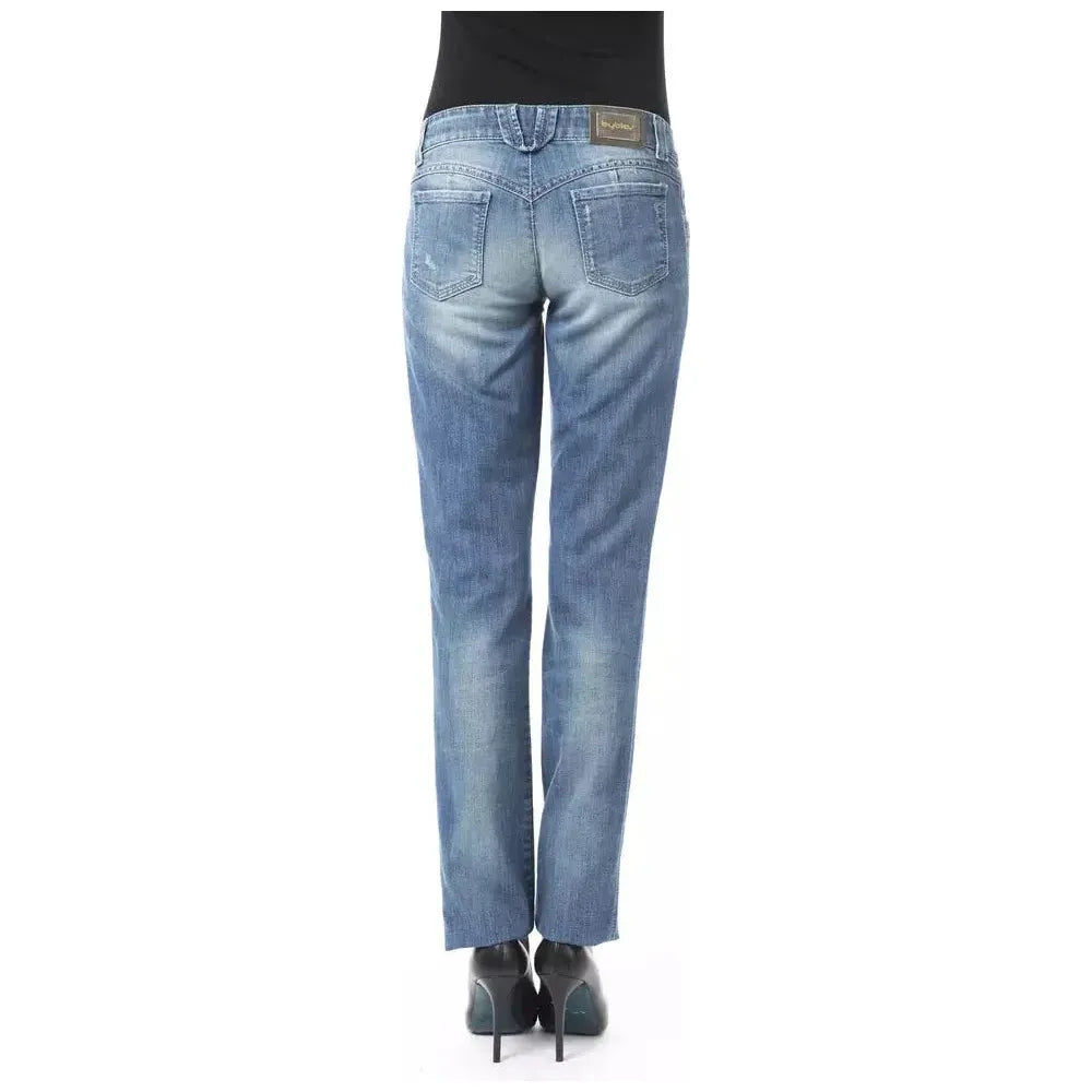 BYBLOS Blue Cotton Women Jeans BYBLOS Slate Gray