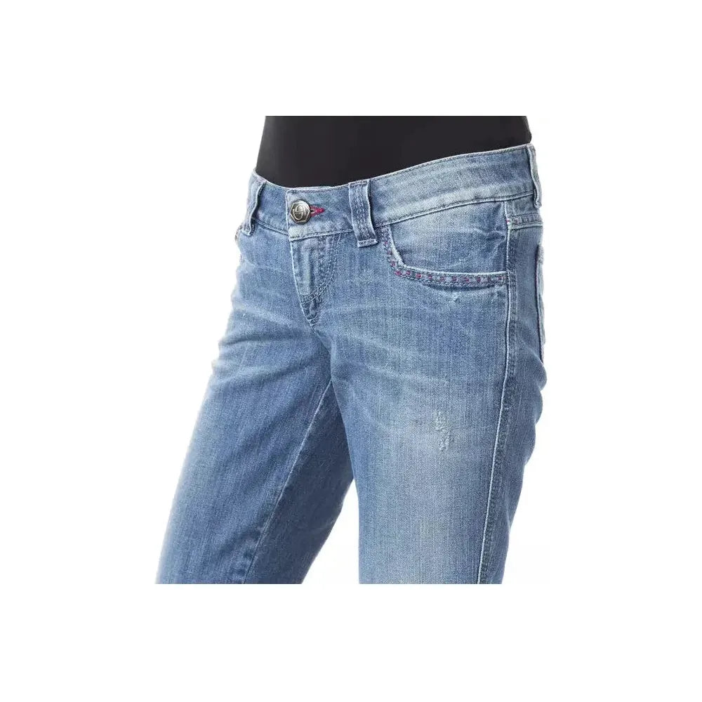 BYBLOS Blue Cotton Women Jeans BYBLOS Light Slate Gray