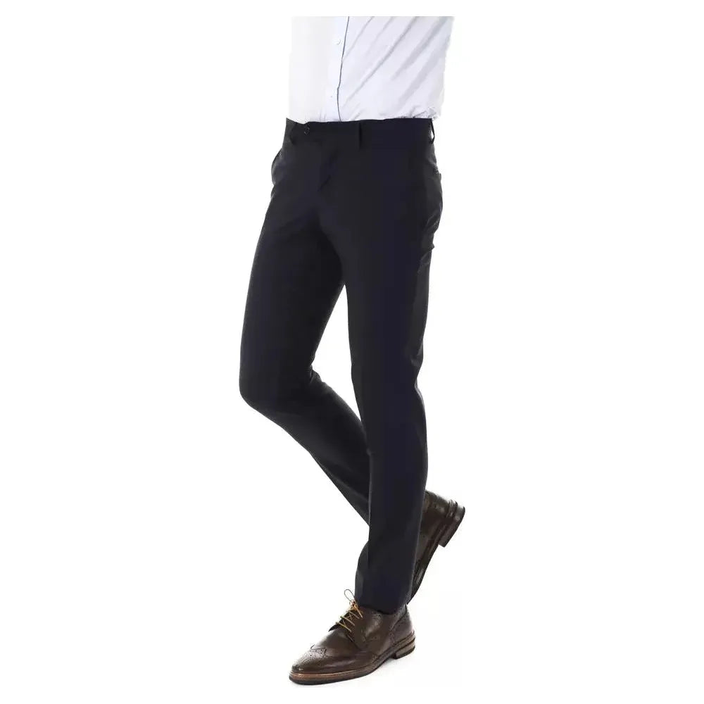 Uominitaliani Gray Wool Men's Pant Uominitaliani Lavender