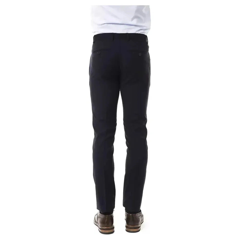 Uominitaliani Gray Wool Men's Pant Uominitaliani Dark Slate Gray