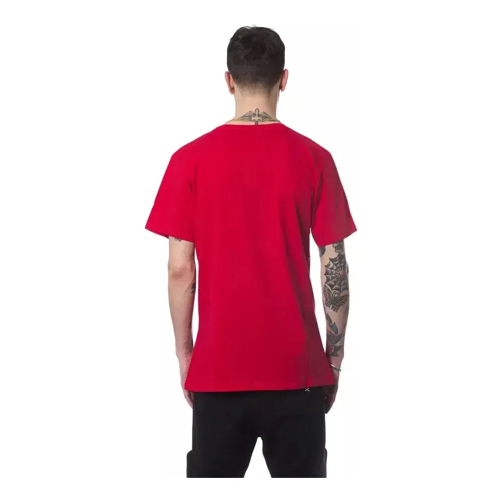 Nicolo Tonetto Red Cotton Men T-Shirt Nicolo Tonetto Firebrick