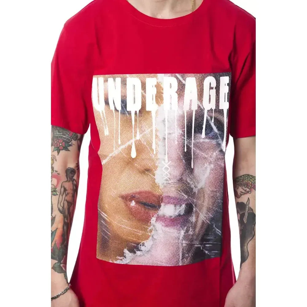 Nicolo Tonetto Red Cotton Men T-Shirt Nicolo Tonetto Maroon