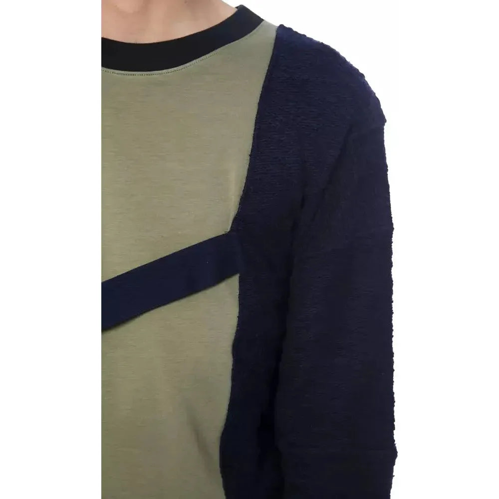 Nicolo Tonetto Army Cotton Men Sweater Nicolo Tonetto Dark Slate Gray