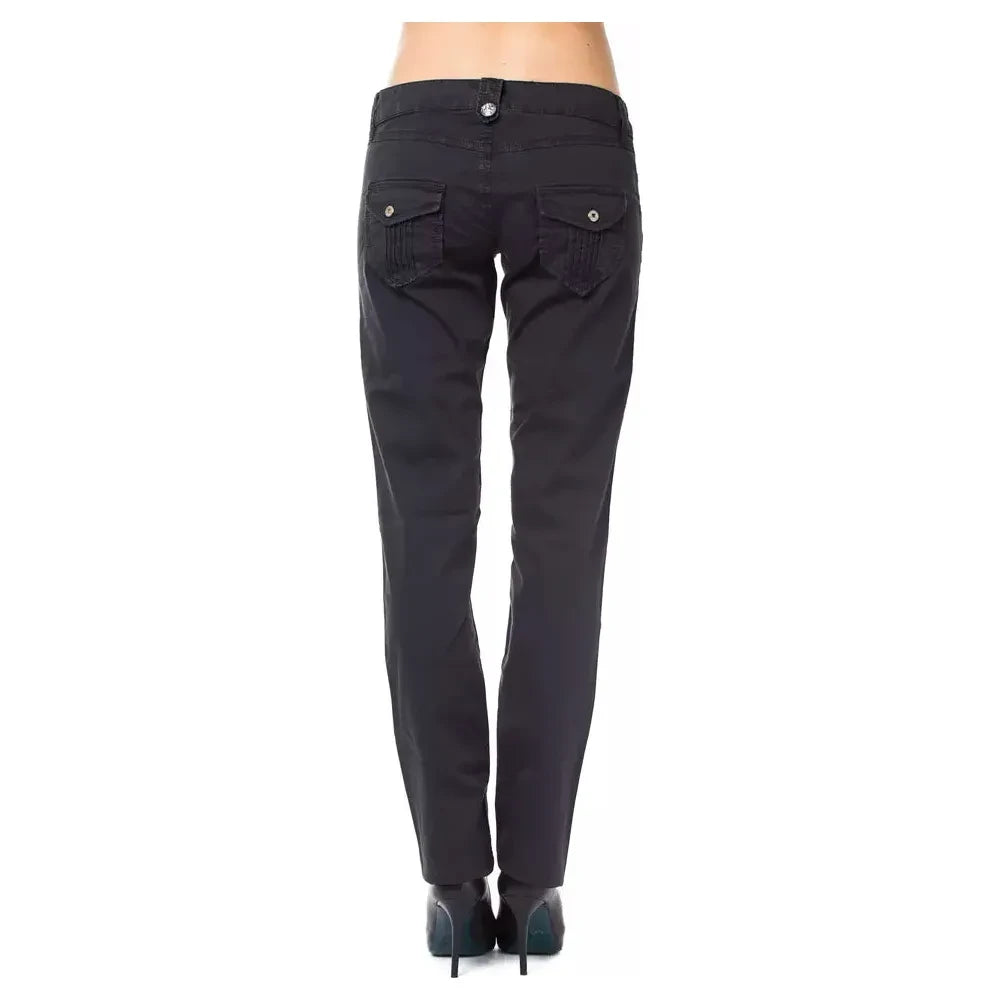 Ungaro Fever Blue Cotton Women Pant Ungaro Fever Dark Slate Gray