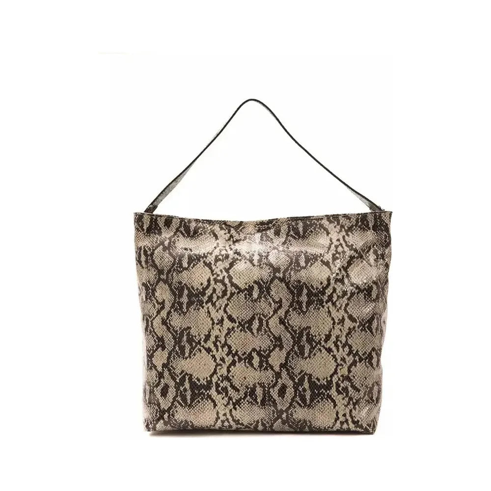 Pompei Donatella Gray Leather Women Shoulder Bag Pompei Donatella Dark Gray