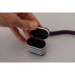 Dolce & Gabbana Purple Leather Strap Gold Metal Logo Airpods Case SMY101030