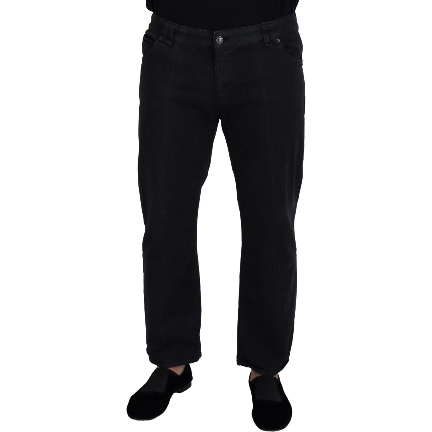 John Galliano Elegant Black Mainline Cotton Jeans John Galliano Black