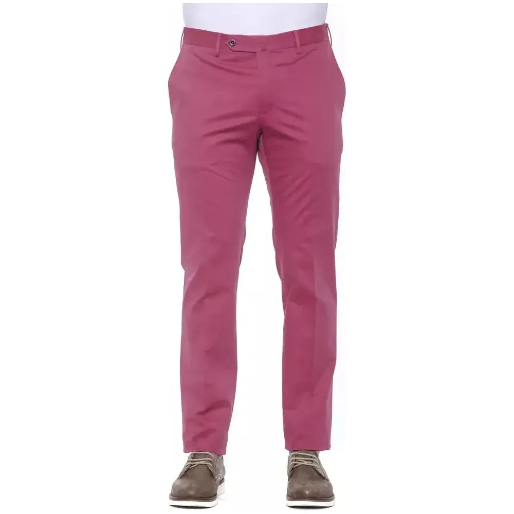 PT Torino Fuchsia Cotton Men Trouser Jeans & Pants PT Torino Maroon