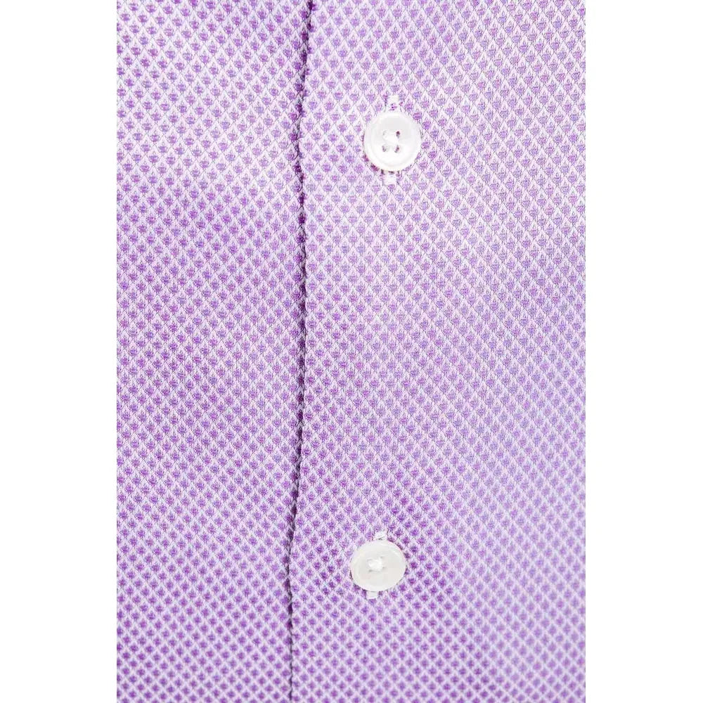 Robert Friedman Multicolor Cotton Men Shirt Robert Friedman Thistle