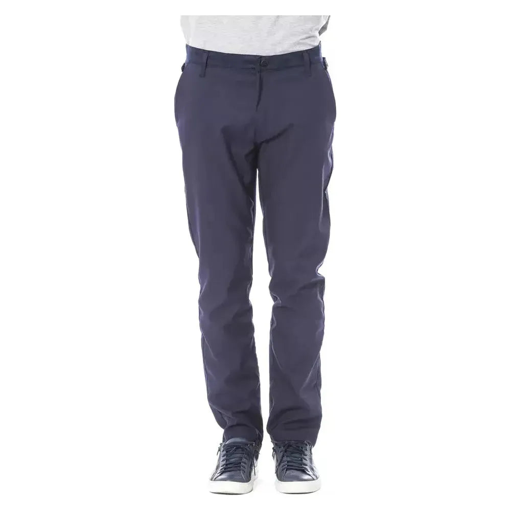 Verri Blue Polyester Men's Pant Verri Dark Slate Gray