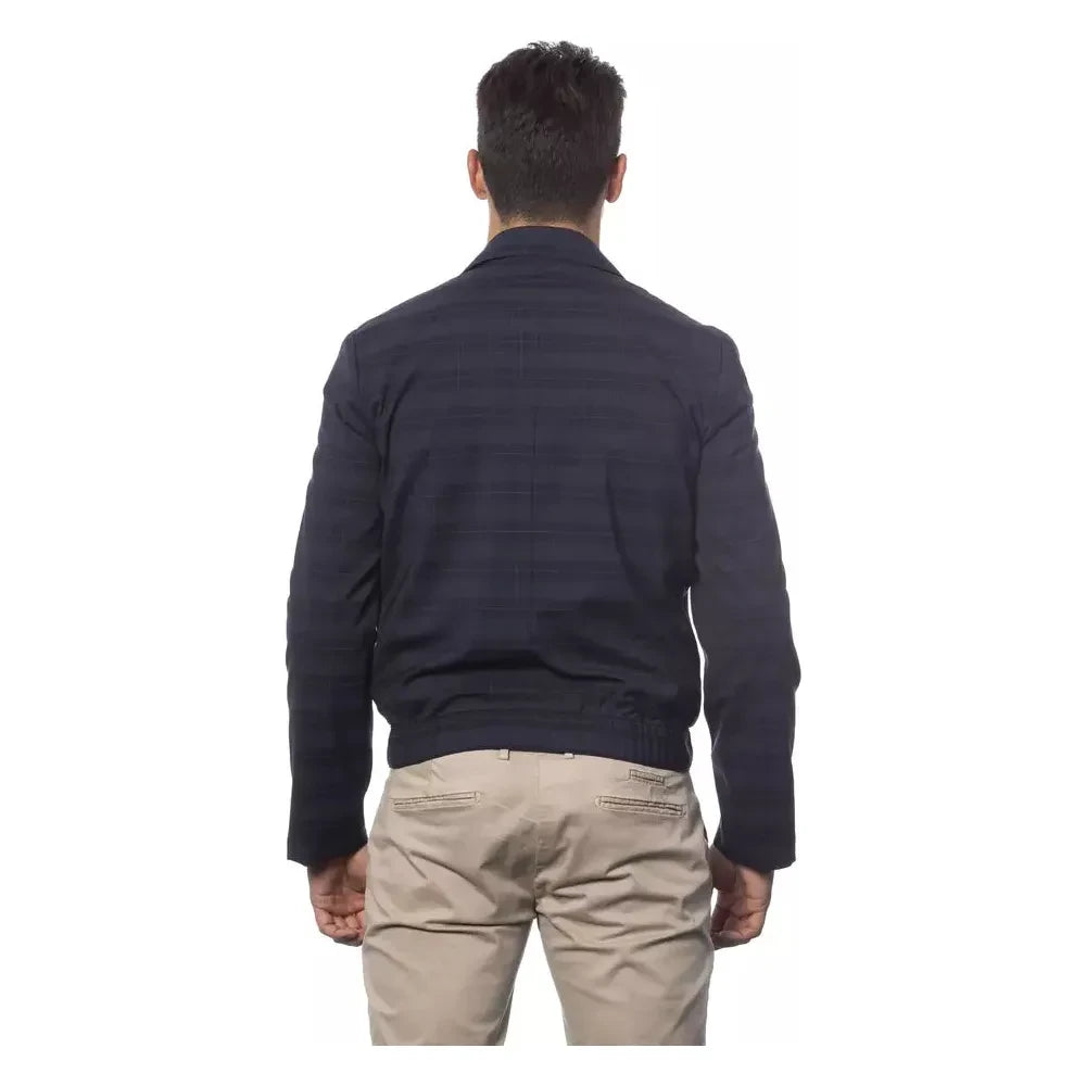 Verri Elegant Wool Blend Bomber Jacket Verri Dark Slate Gray