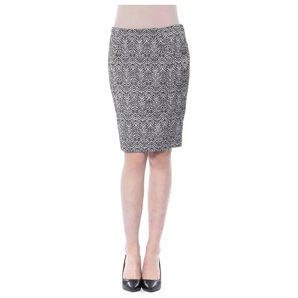 BYBLOS Black Viscose Women Skirt WOMAN SKIRTS BYBLOS Gray