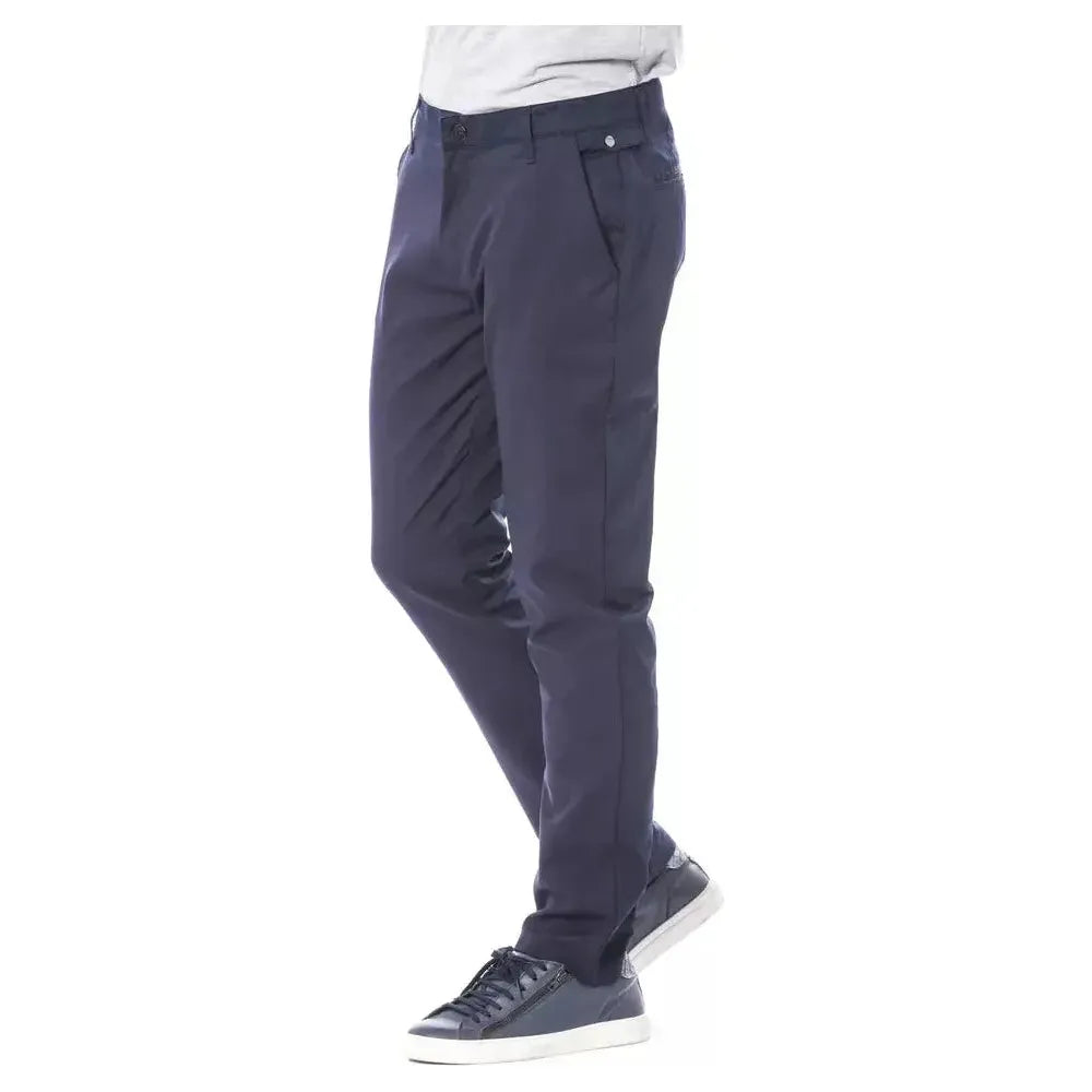 Verri Blue Polyester Men's Pant Verri Dark Slate Gray