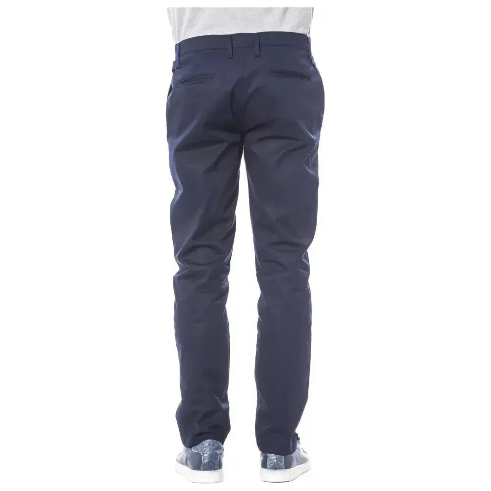 Verri Blue Polyester Men's Pant Verri Dark Slate Gray