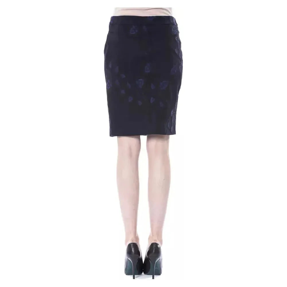 BYBLOS Blue Cotton Women Skirt WOMAN SKIRTS BYBLOS Dark Slate Gray