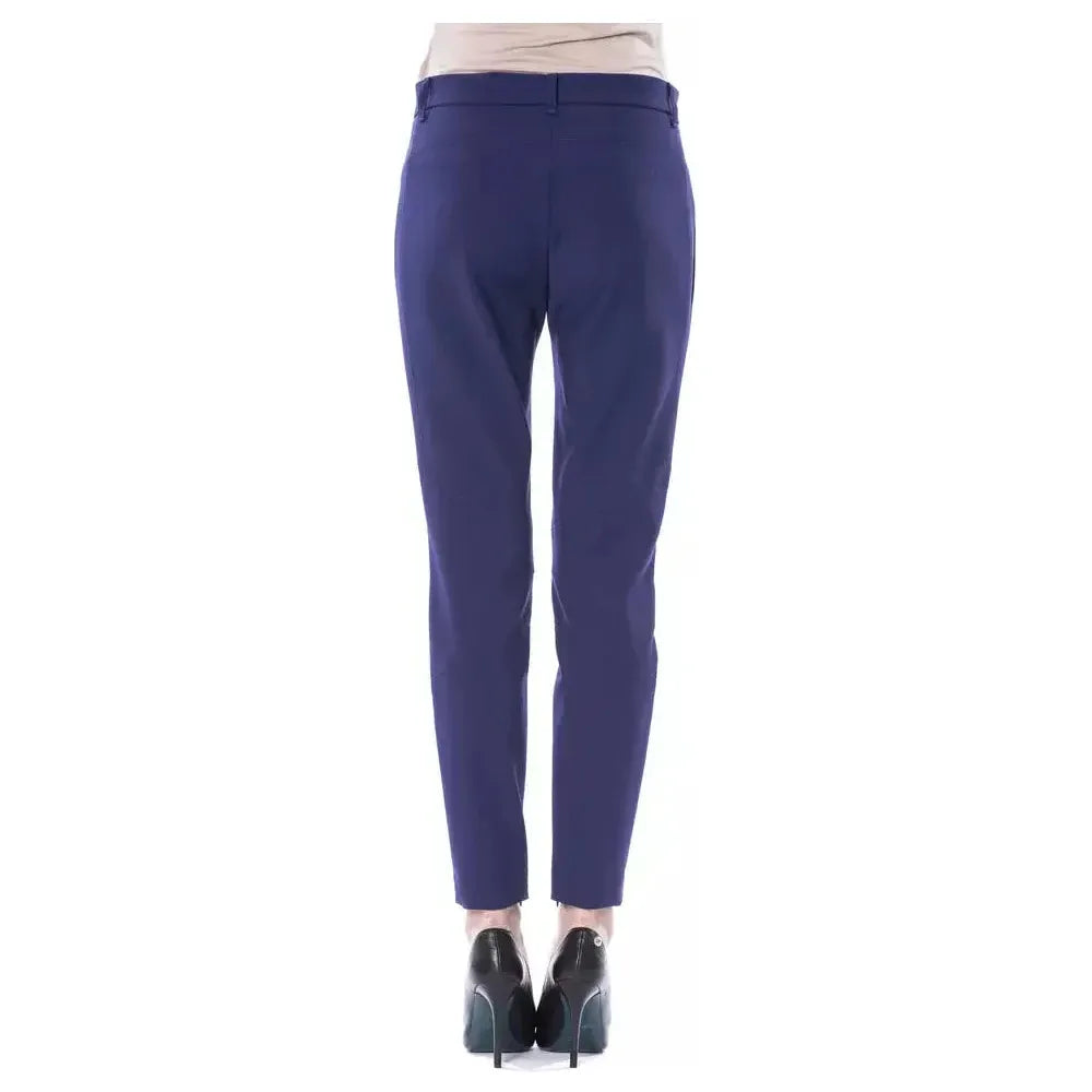 BYBLOS Blue Polyester Women's Slim-Fit Pant BYBLOS Dark Slate Gray