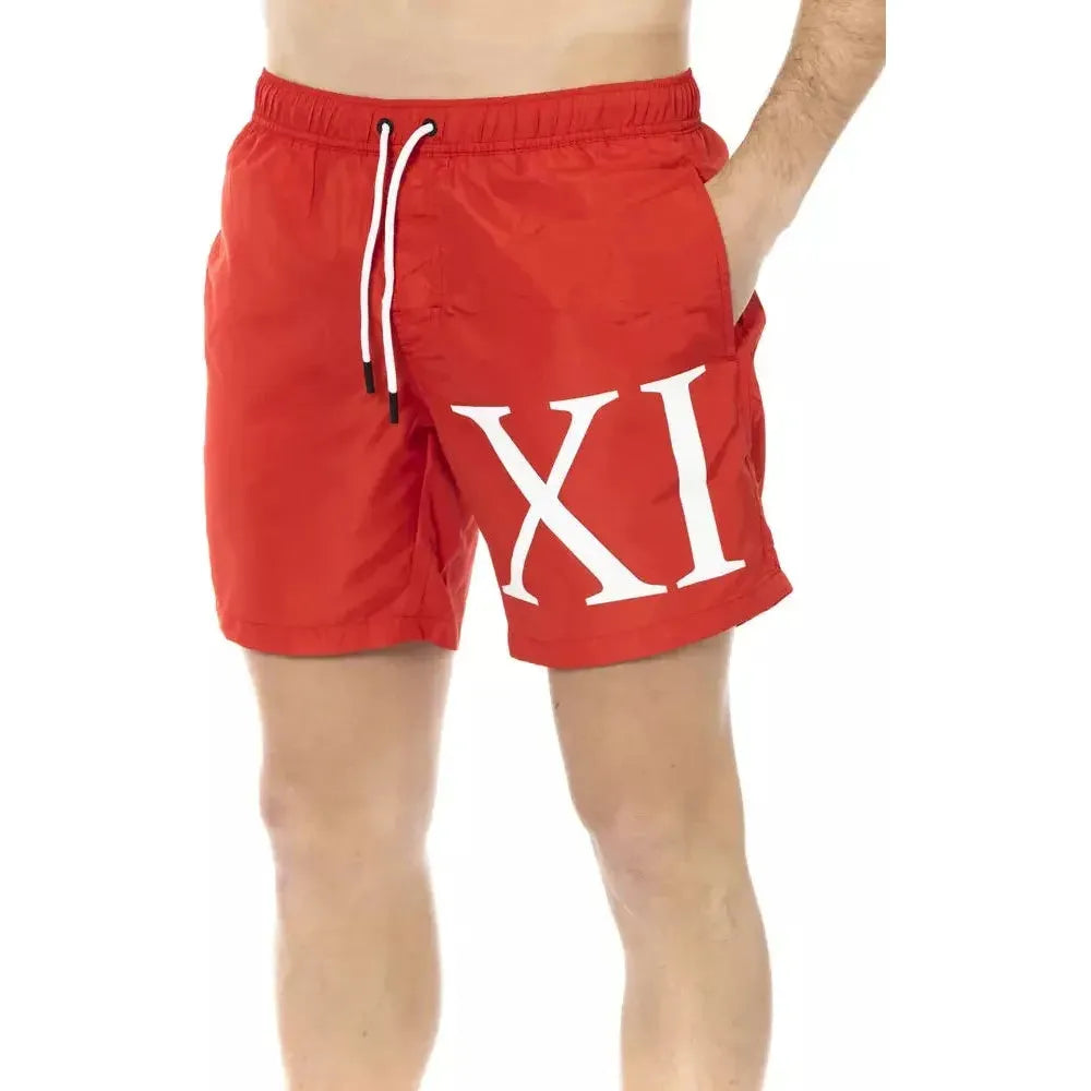 Bikkembergs Red Polyester Men Swim Short Bikkembergs Wheat