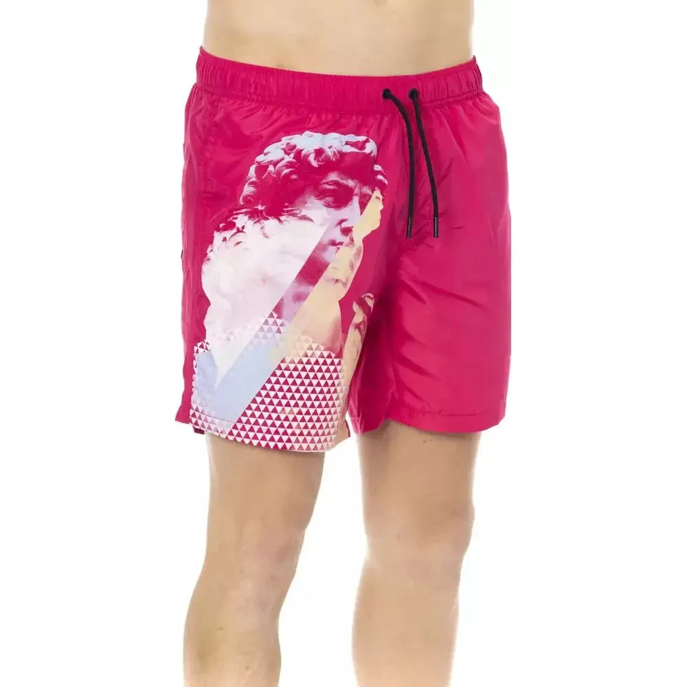 Bikkembergs Fuchsia Polyester Men Swim Short Bikkembergs Tan